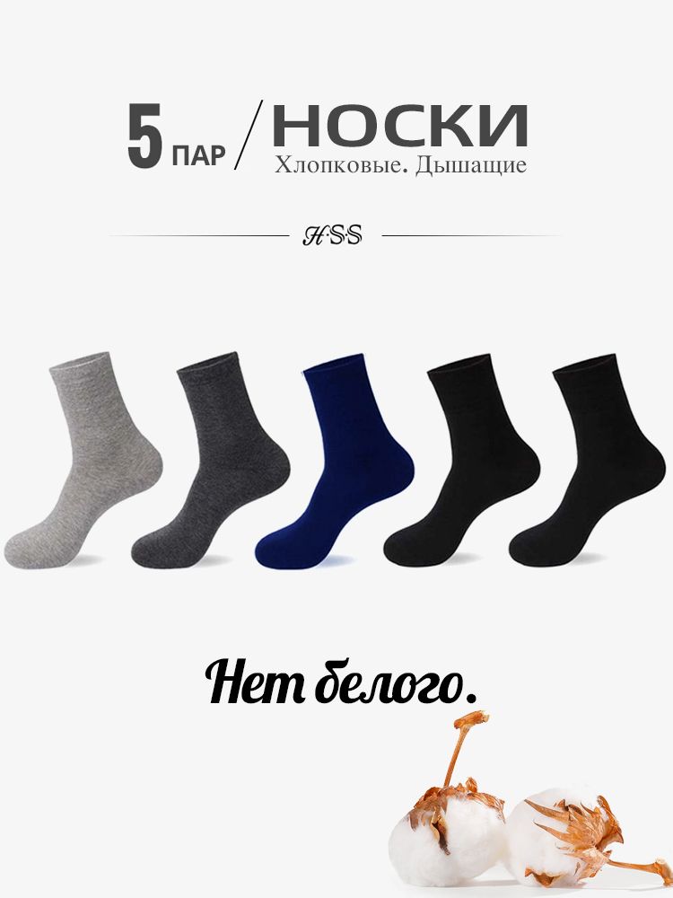Повседневные носки, Деловые, 5 пар