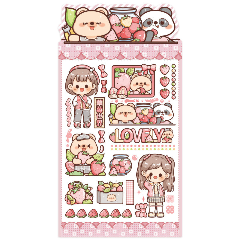 New Cute Girl Handbook Diary Decoration Sticker #S9100