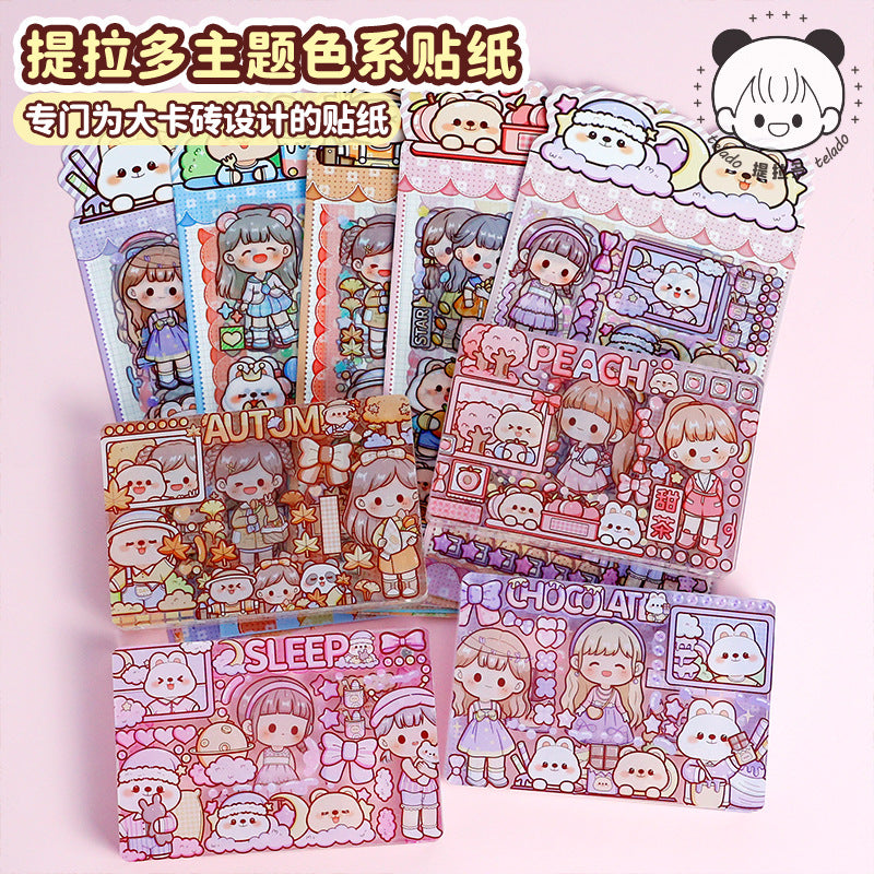 New Cute Girl Handbook Diary Decoration Sticker #S9100
