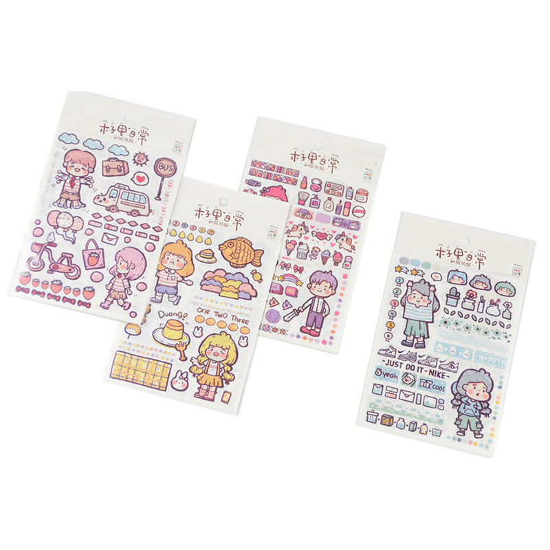 Cute character hand account DIY decorative sticker #S0374