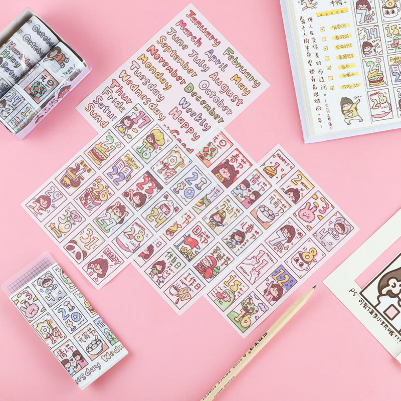 Cute character hand account DIY decorative sticker #S0374
