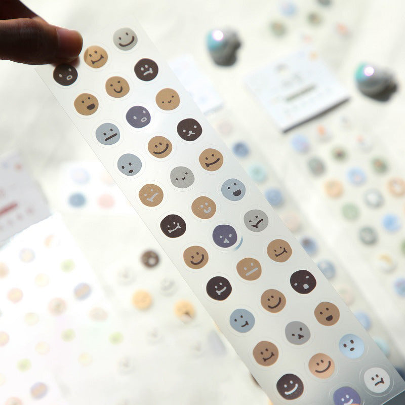 pet color dots creative hand account material small pattern stickers #S3490