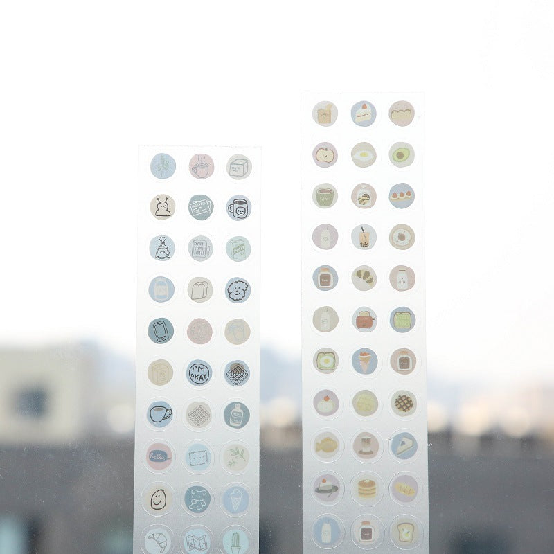 pet color dots creative hand account material small pattern stickers #S3490