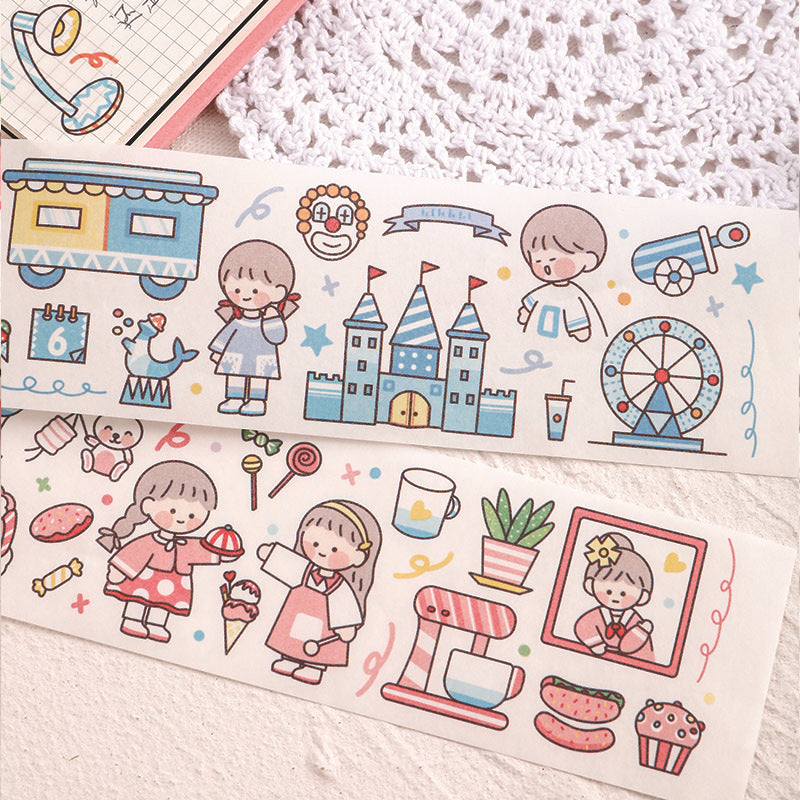 Washi Tape Cut Grils Stickers 6.5cm*39cm #ST02426