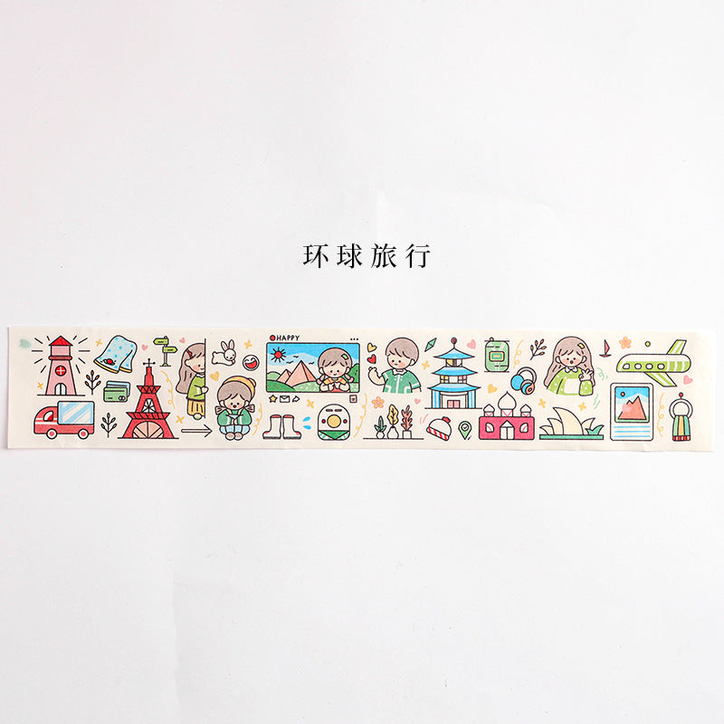 Washi Tape Cut Grils Stickers 6.5cm*39cm #ST02426