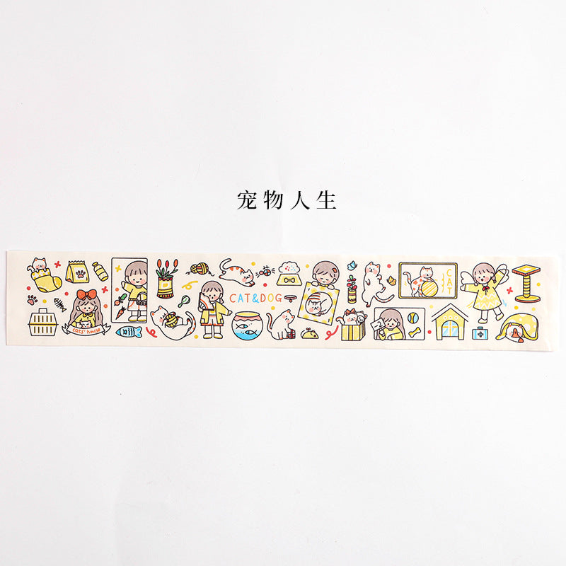 Washi Tape Cut Grils Stickers 6.5cm*39cm #ST02426