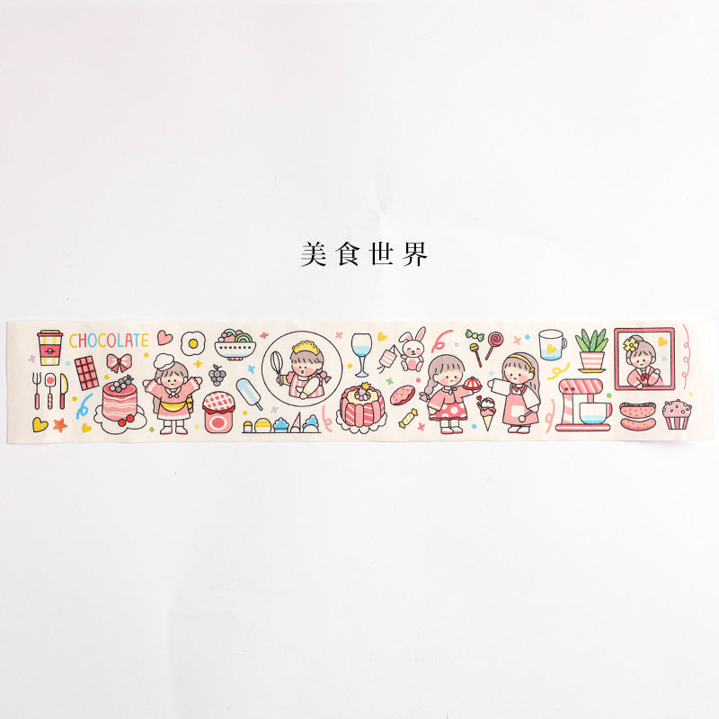 Washi Tape Cut Grils Stickers 6.5cm*39cm #ST02426