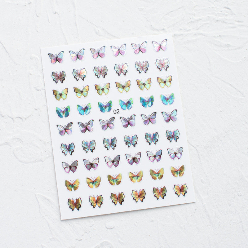 Simulation Laser Butterfly Sticker 3D Waterproof Nail Sticker #s0216