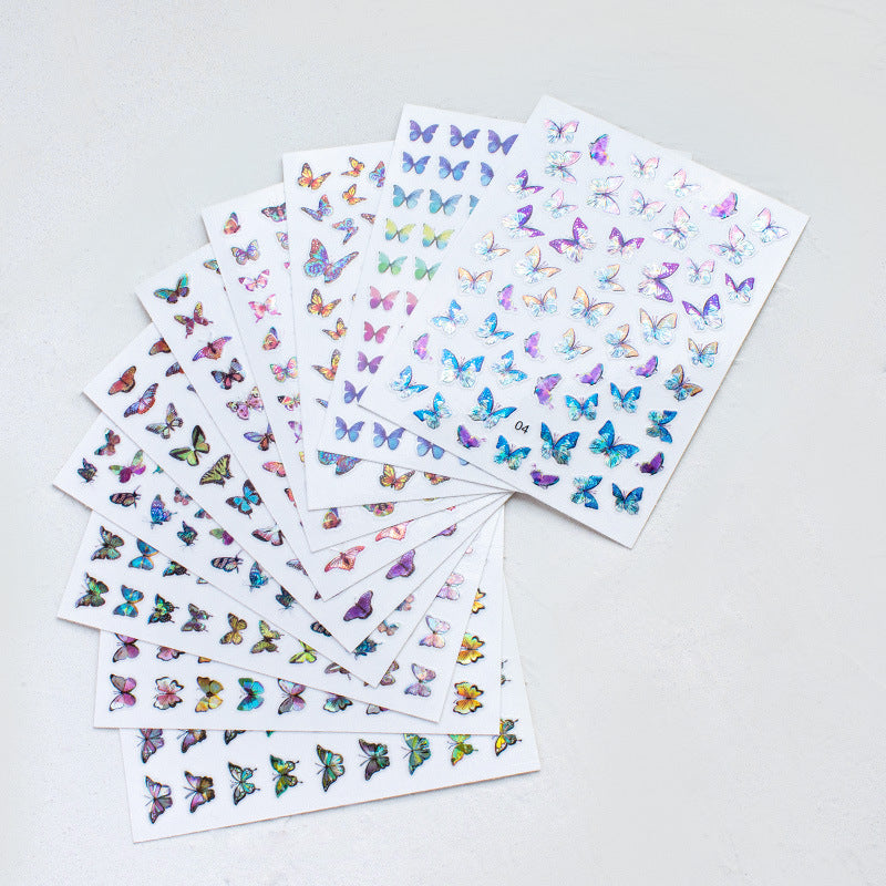 Simulation Laser Butterfly Sticker 3D Waterproof Nail Sticker #s0216