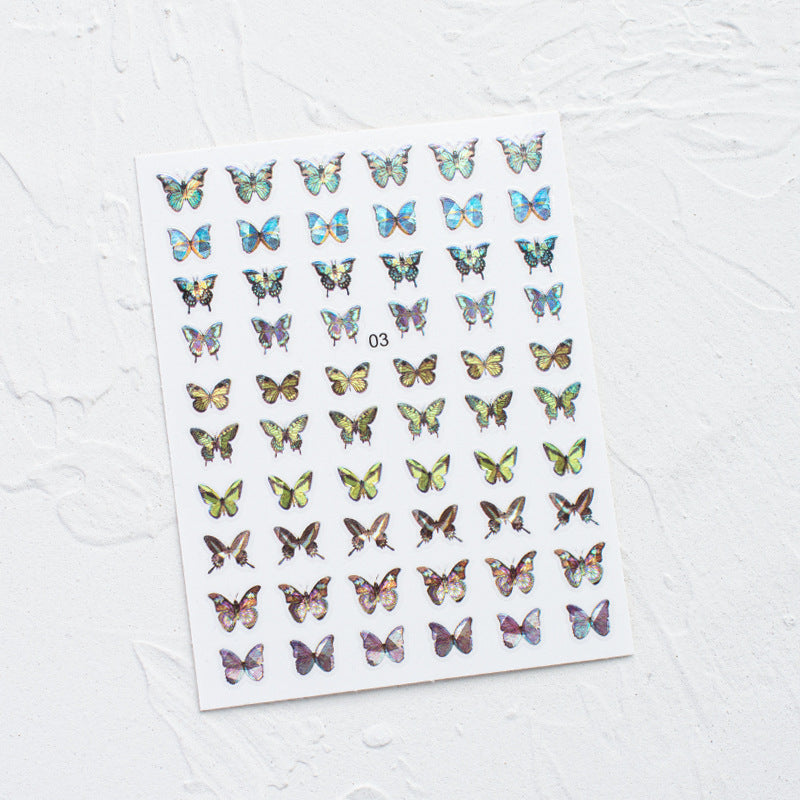 Simulation Laser Butterfly Sticker 3D Waterproof Nail Sticker #s0216