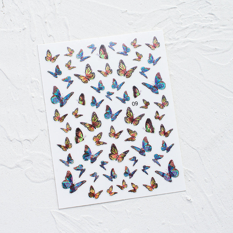 Simulation Laser Butterfly Sticker 3D Waterproof Nail Sticker #s0216