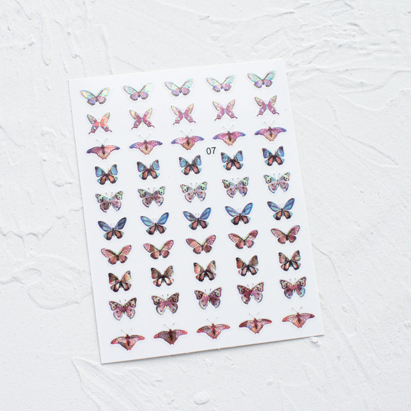 Simulation Laser Butterfly Sticker 3D Waterproof Nail Sticker #s0216