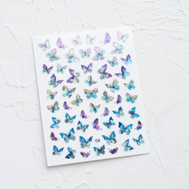 Simulation Laser Butterfly Sticker 3D Waterproof Nail Sticker #s0216