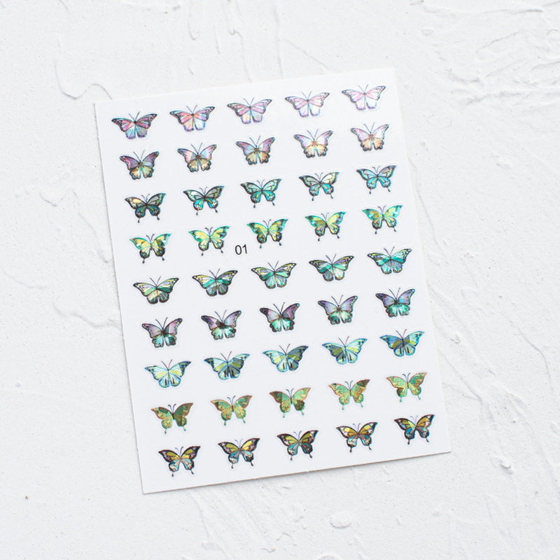 Simulation Laser Butterfly Sticker 3D Waterproof Nail Sticker #s0216
