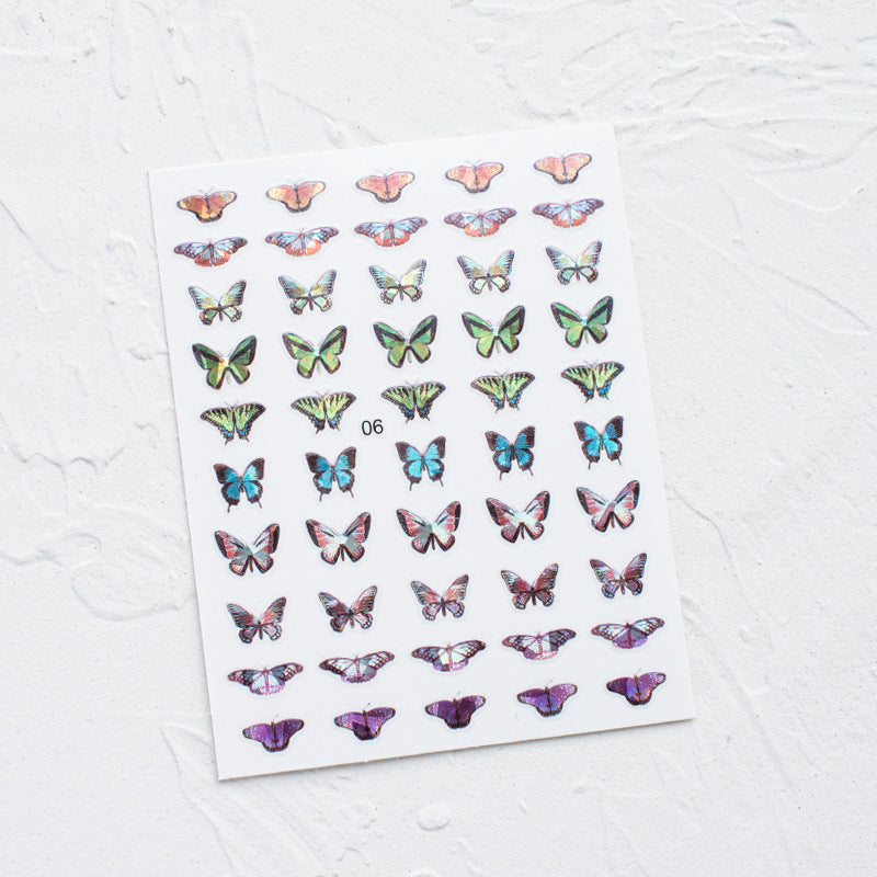 Simulation Laser Butterfly Sticker 3D Waterproof Nail Sticker #s0216
