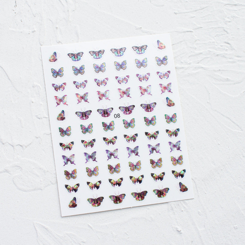 Simulation Laser Butterfly Sticker 3D Waterproof Nail Sticker #s0216