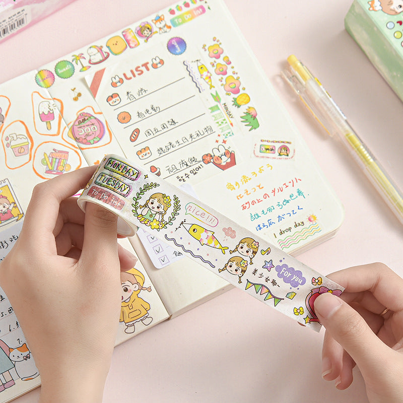 Clear Frosted Tape Sticker Gift Box Set #st8384