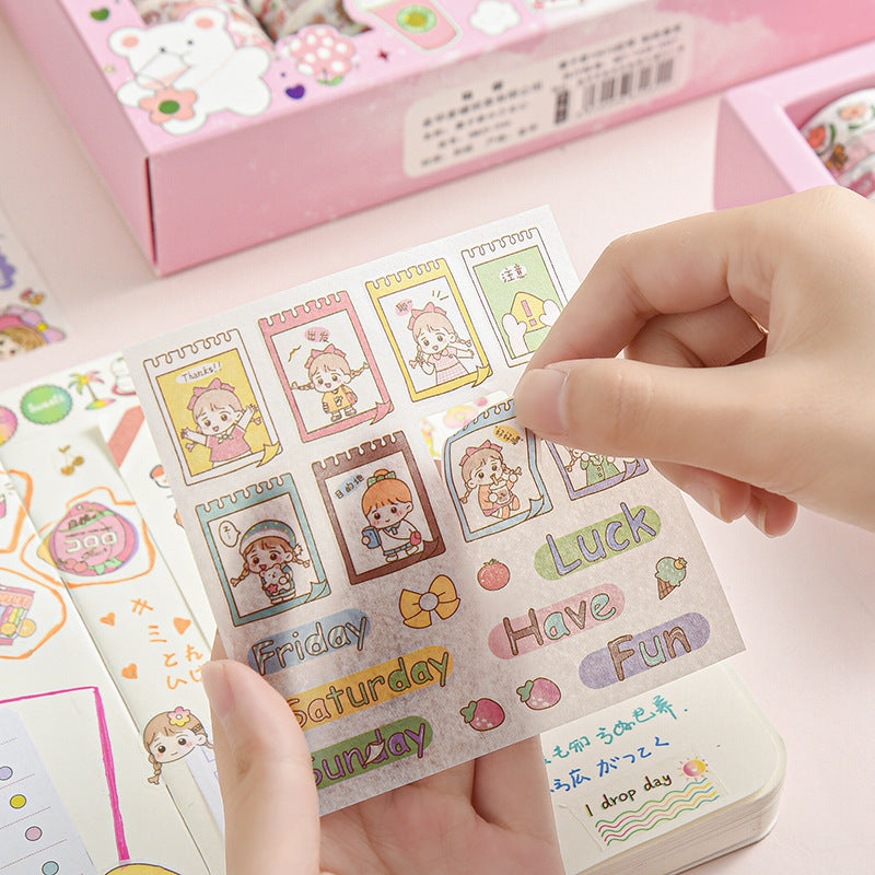 Clear Frosted Tape Sticker Gift Box Set #st8384