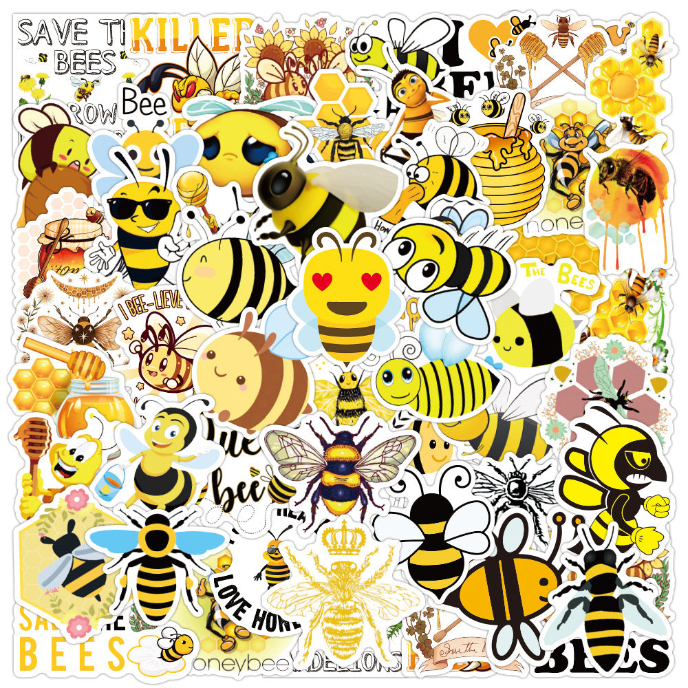 500 sheets of sun flower little bee succulent green plant graffiti stickers waterproof #S5472