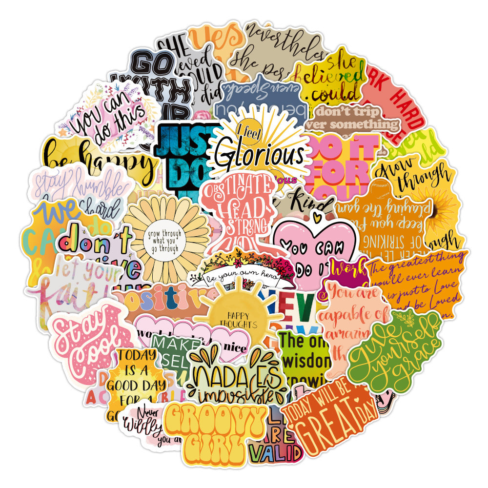 50PCS Colorful Inspirational Classical Chinese Stickers #S4502