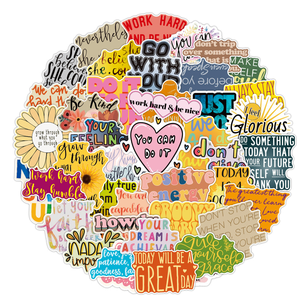 50PCS Colorful Inspirational Classical Chinese Stickers #S4502