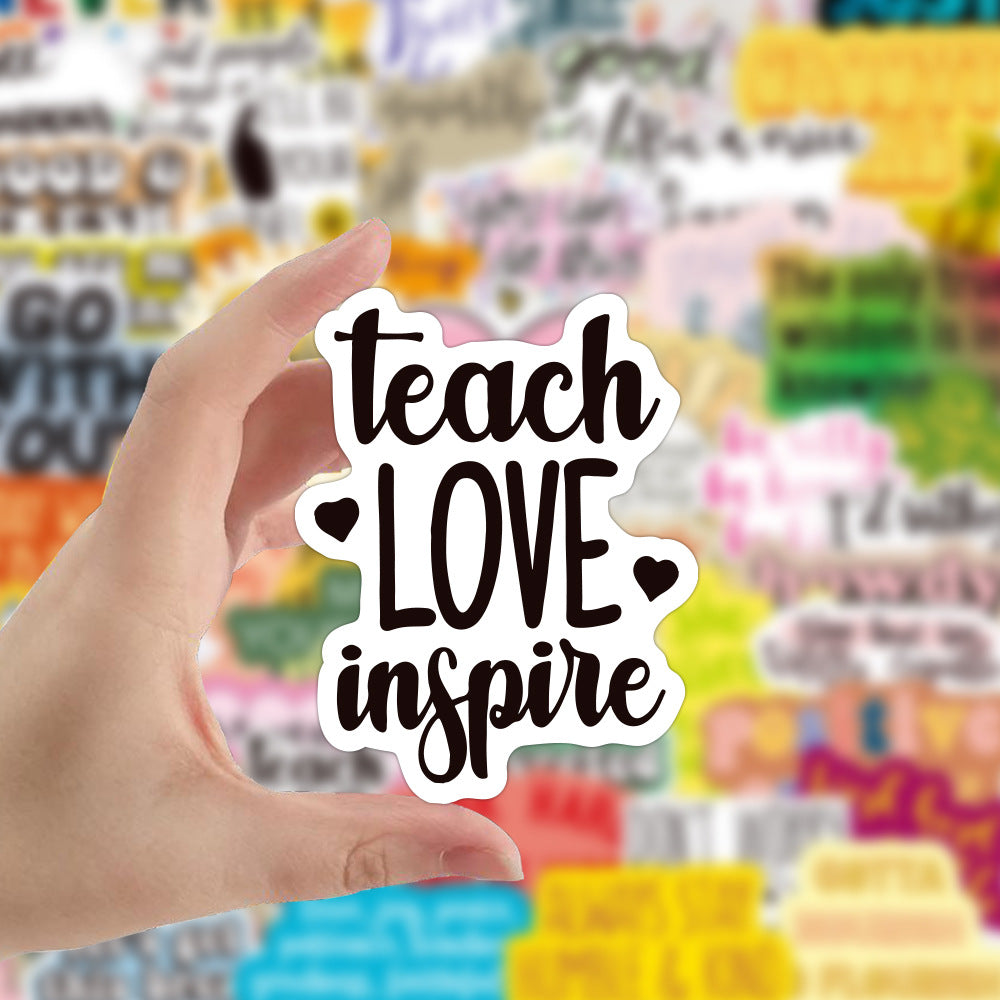 100PCS Colorful Inspirational Classical Doodle Stickers #S1865
