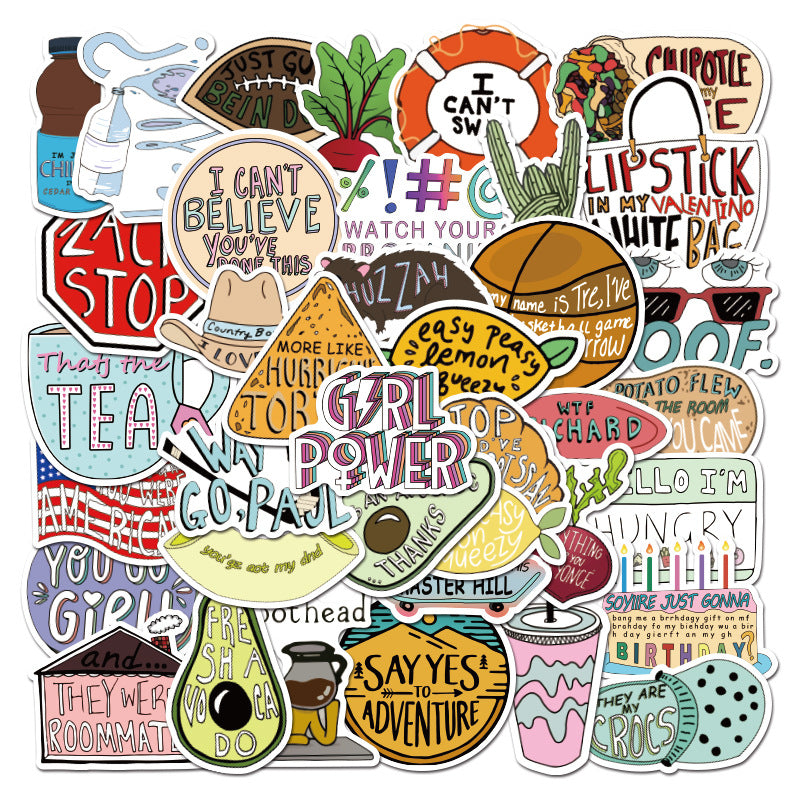 50pcs/lot non-repeating graffiti waterproof stickers #st2345