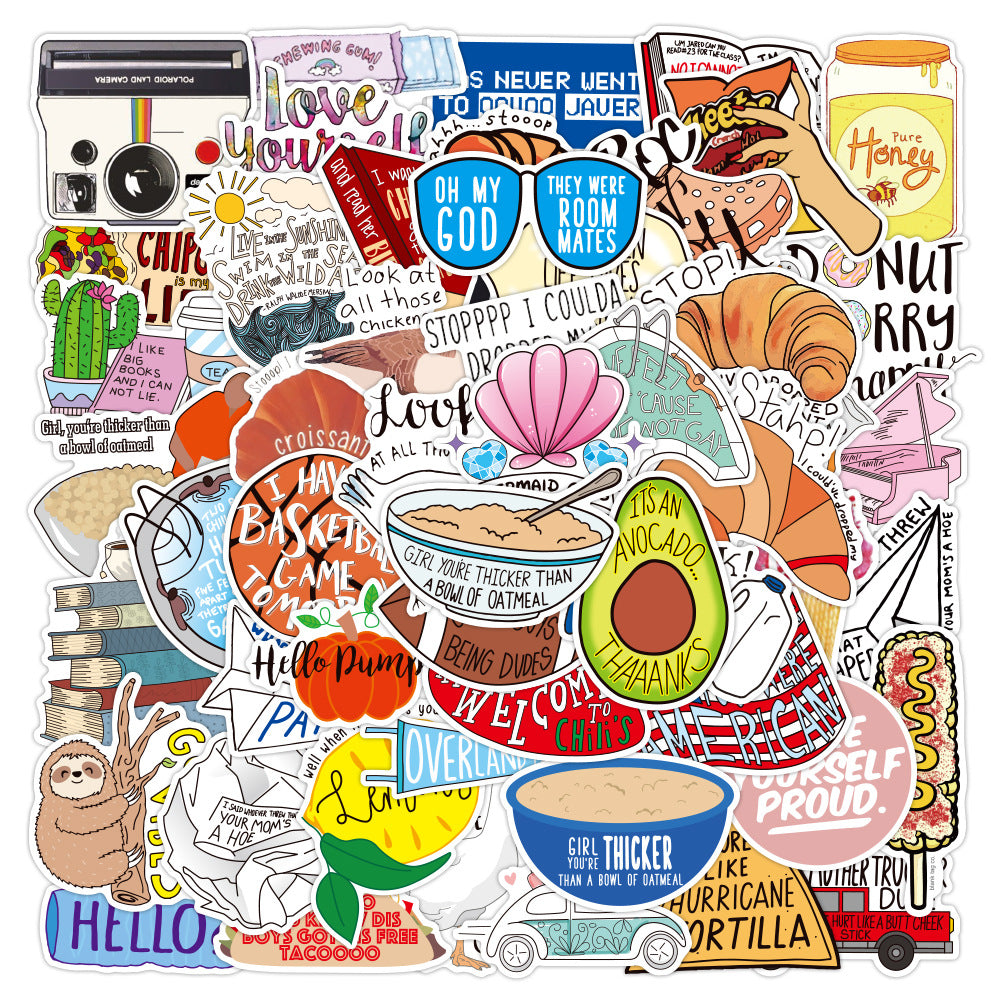 50pcs/lot non-repeating graffiti waterproof stickers #st2345