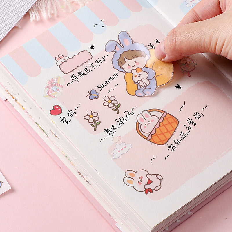 Cute cartoon stickers set Hand account material stickers 4pcs/lot #s8724