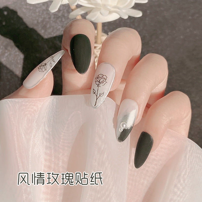 Leopard Print Butterfly Decorative 3d Waterproof Nail Sticker #s5235