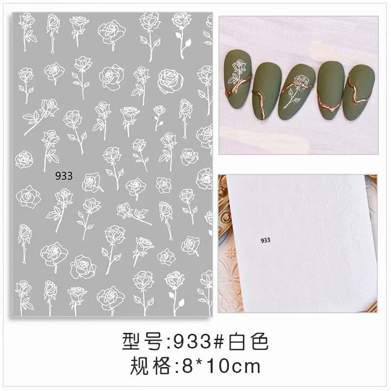 Leopard Print Butterfly Decorative 3d Waterproof Nail Sticker #s5235