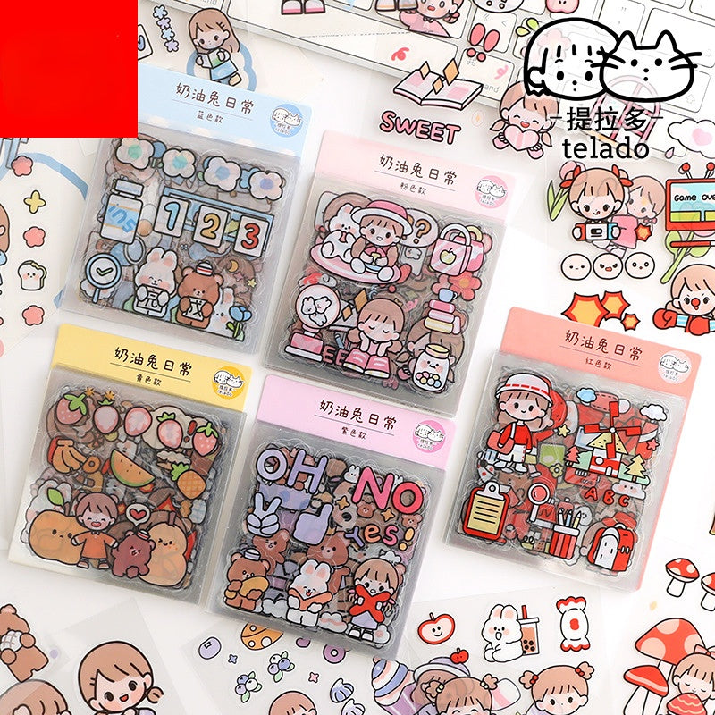 PET waterproof sticker water cup girl hand account sticker 20pcs/lot #s7979