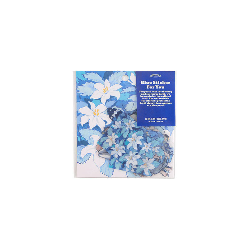 Hand account Sticker Set Blue Island ST4266