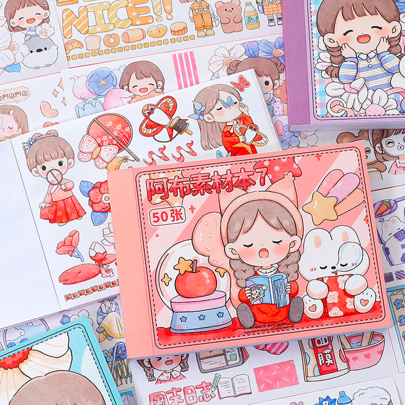 50Page/Book Sticker book Lucky Girls #st9458-1