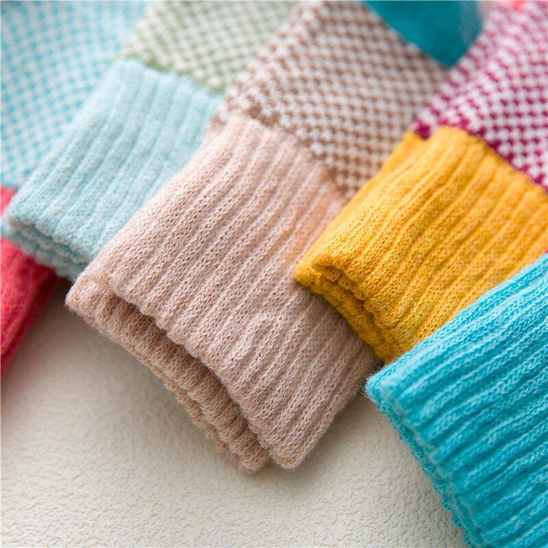 HSS Brand Thicken Women Winter Socks Warm Rabbit Wool Girl's Sox High Quality Cotton Casual Harajuku Stars Pattern socks 5Pairs