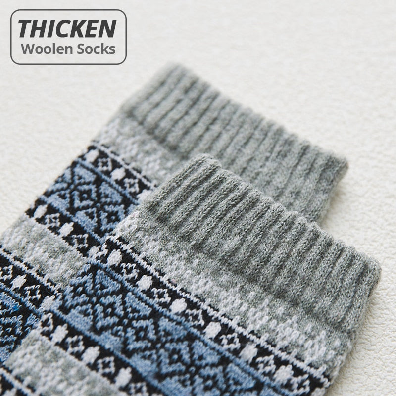 HSS Brand Thicken Wool Socks 5 Pairs / Lot Men's Winter Socks Casual Calcetines Hombre Sock Business US size(6.5-12)
