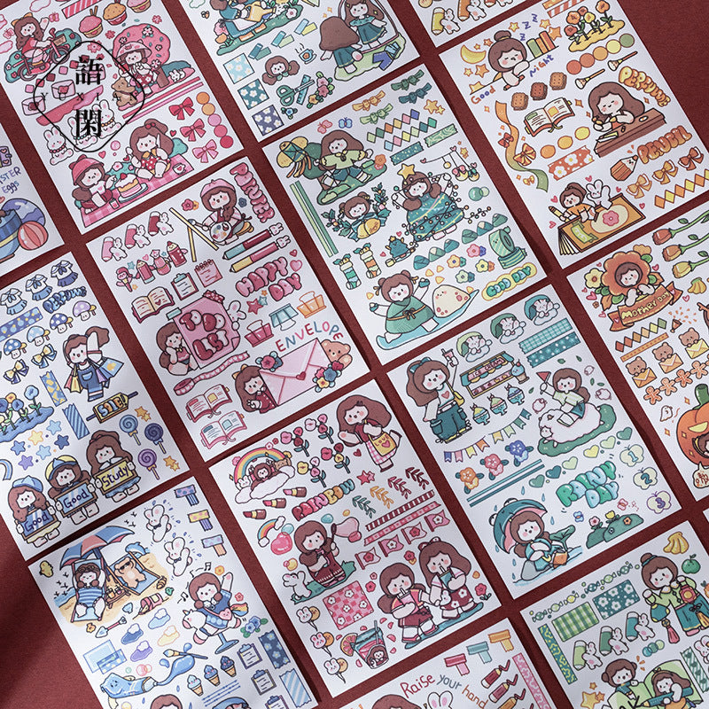 girl hand account material decorative stickers #S8192