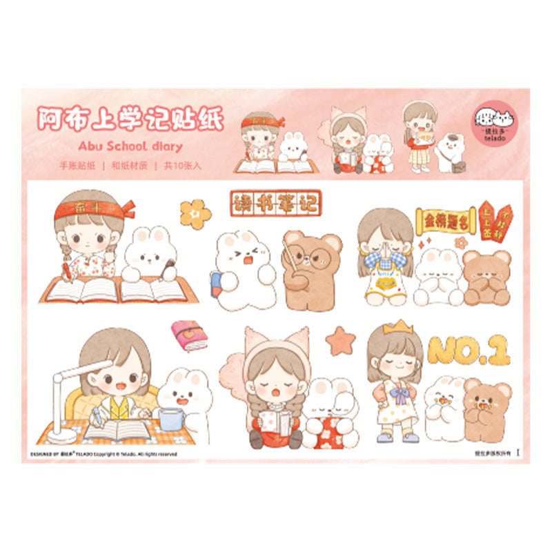 cute girl cartoon stickers #S5758