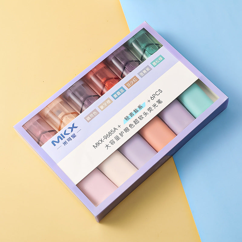 Large capacity painting crayons colored pen 6pcs/lot #p4619