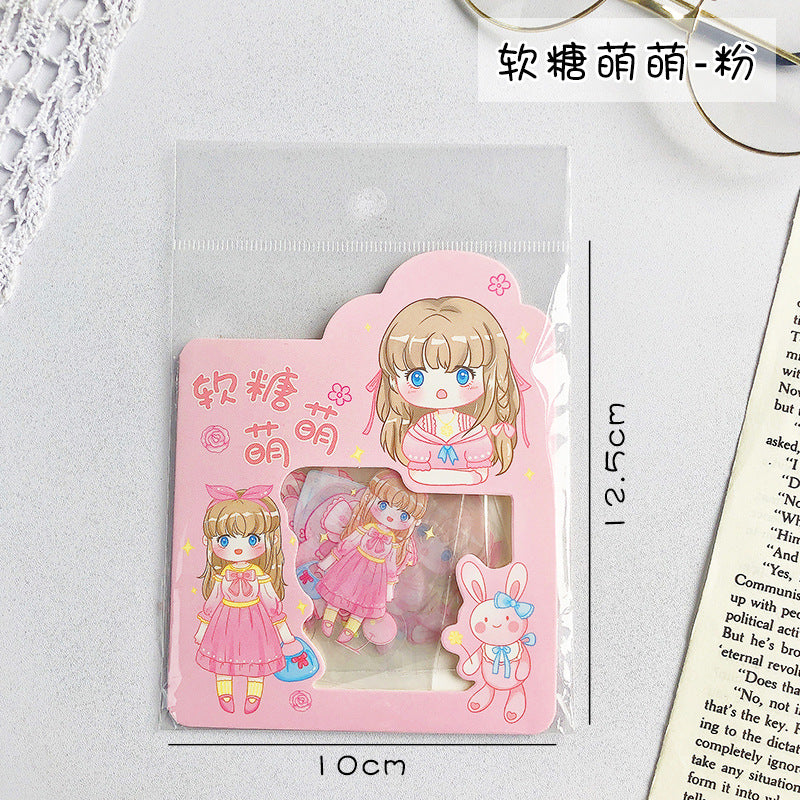 Cute cartoon girl sticker 45pcs/lot #st2440