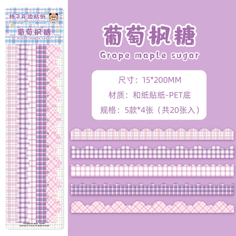 plaid hand account sticker #s4942