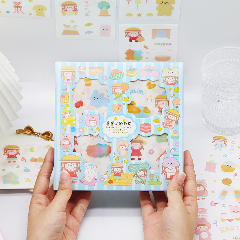 Cute cartoon girly heart sticker 100pcs #st1396