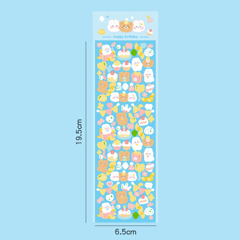 Cartoon hot silver goo card cute laser hand account sticker #S6643
