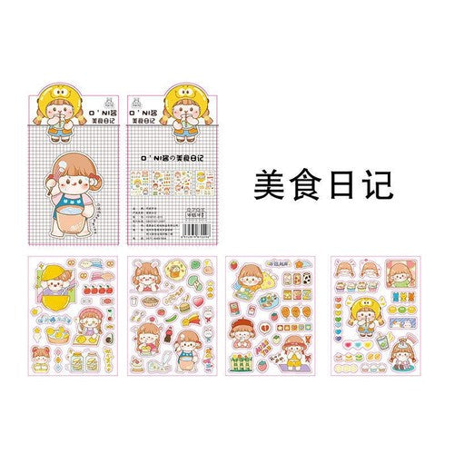 Stickers 4PCS A6 size 105mmX148mm #ST0204