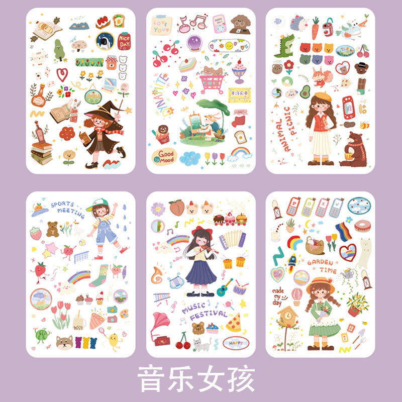 Fantasy cartoon PET sticker 6pcs/lot #s5347
