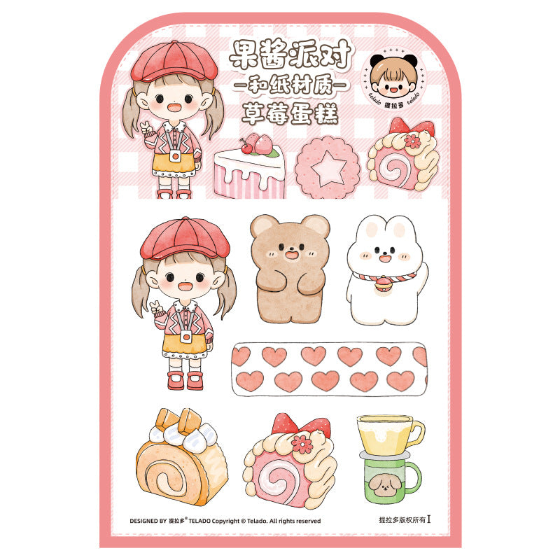 Cute girl food sticker 2pcs*10shape #S6196