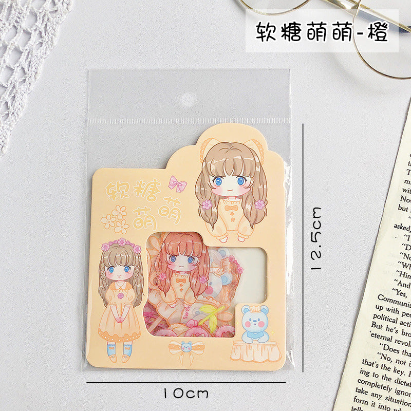 Cute cartoon girl sticker 45pcs/lot #st2440