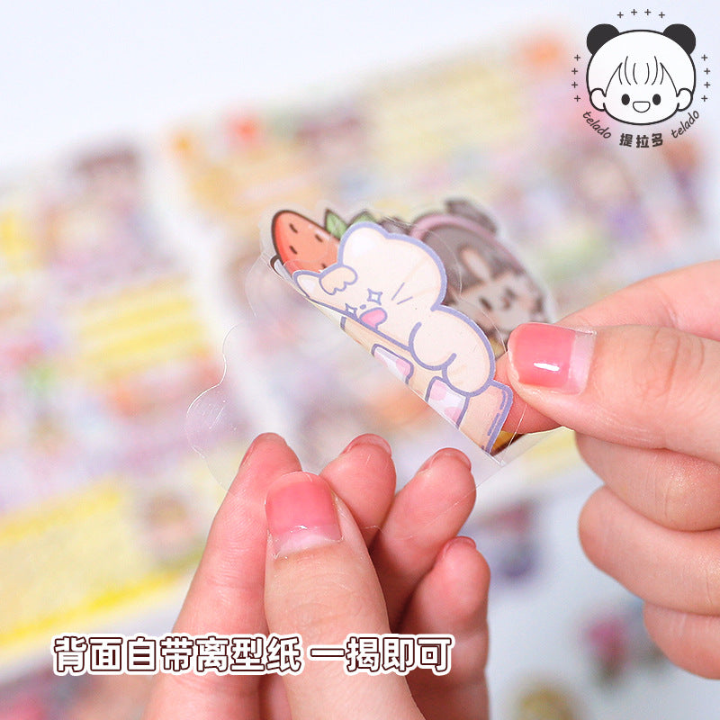 Colorful dessert series cute cartoon character DIY hand account stickers#S2112