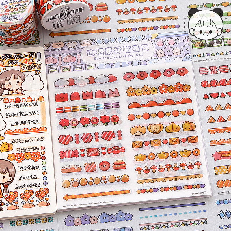 New border material hand account sticker #S4118