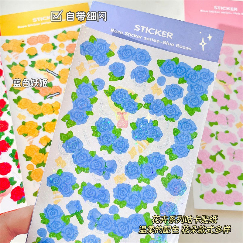 Laser rose sticker #S6626